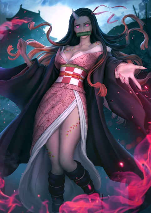 《鬼灭之刃》灶门祢豆子4k手机壁纸