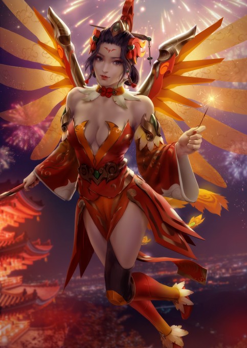 《守望先锋》天使4k手机壁纸
