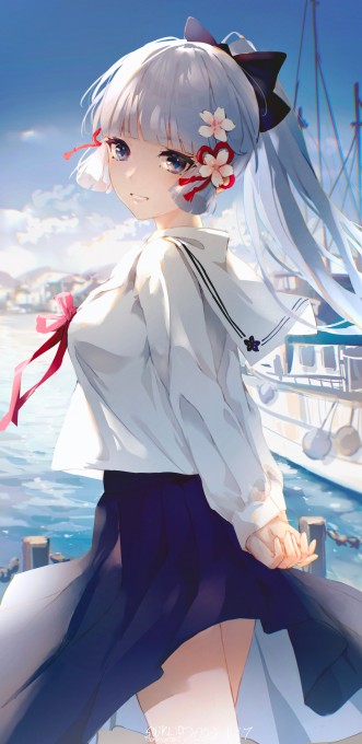 《原神》神里绫华6k手机壁纸(3390x6954)