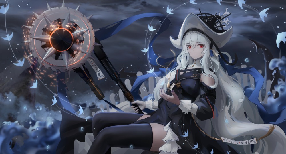 《明日方舟》幽灵鲨5k电脑桌面壁纸(5200x2800)