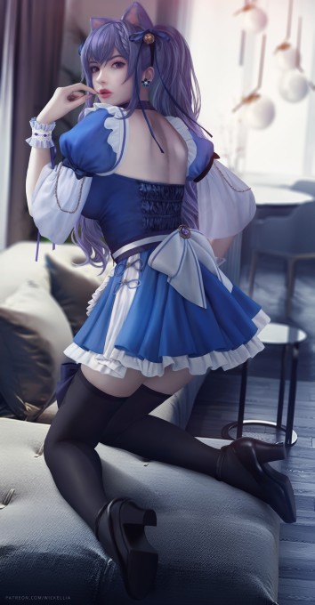 《原神》刻晴6k手机壁纸(3900x7500)