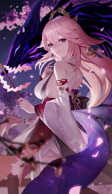 《原神》八重神子6k手机壁纸