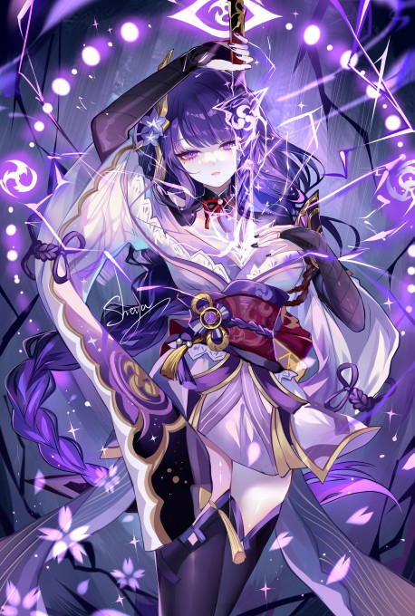 《原神》雷电将军4k手机壁纸