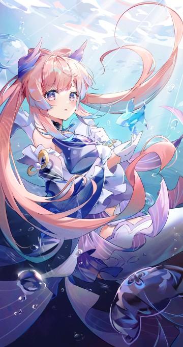 《原神》珊瑚宫心海2k手机壁纸(1907x3602)