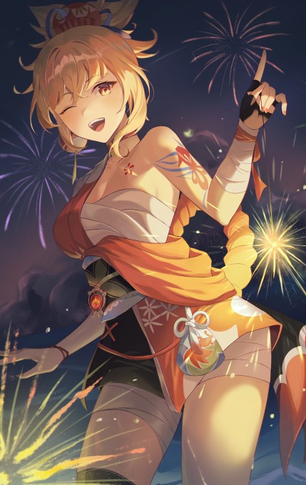 《原神》宵宫4k手机壁纸(2640x4180)