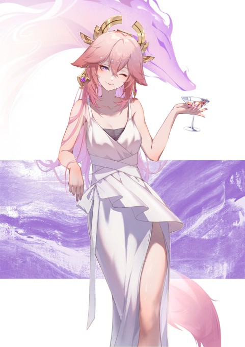《原神》八重神子2k手机壁纸(2480x3508)