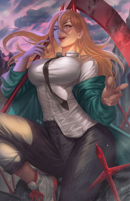 《电锯人》帕瓦4k手机壁纸(3300x5100)