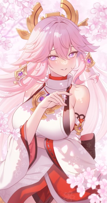 《原神》八重神子4k手机壁纸(2134x4022)