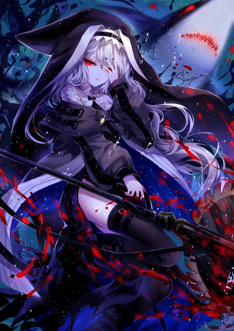 《明日方舟》幽灵鲨2k手机壁纸(2480x3507)