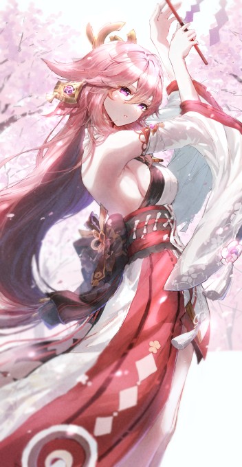 《原神》八重神子6k手机壁纸