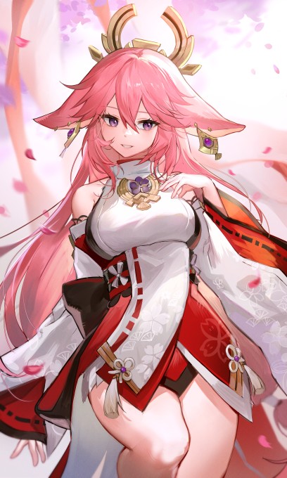《原神》八重神子4k手机壁纸(3000x5000)