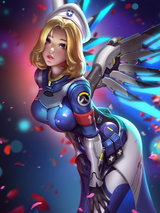 《守望先锋》天使8k手机壁纸