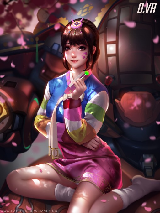 《守望先锋》D.Va8k手机壁纸