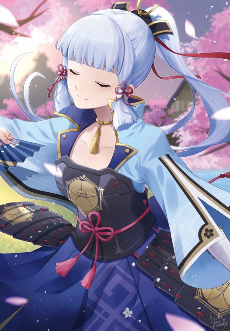 《原神》神里绫华2k手机壁纸(2461x3541)