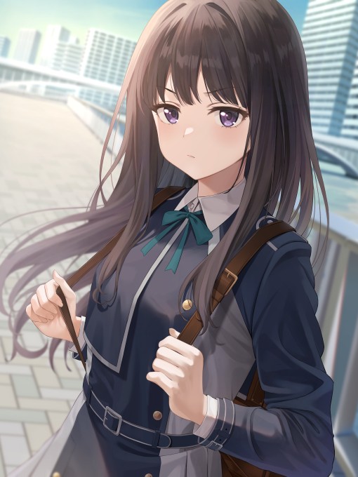 《莉可丽丝》井上泷奈4k手机壁纸(3600x4800)