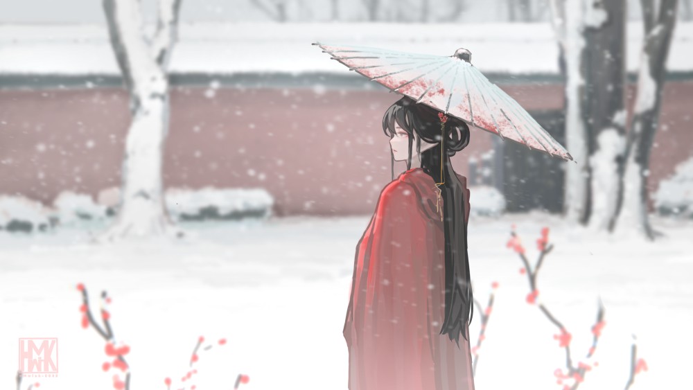 红衣泪痣的女子
