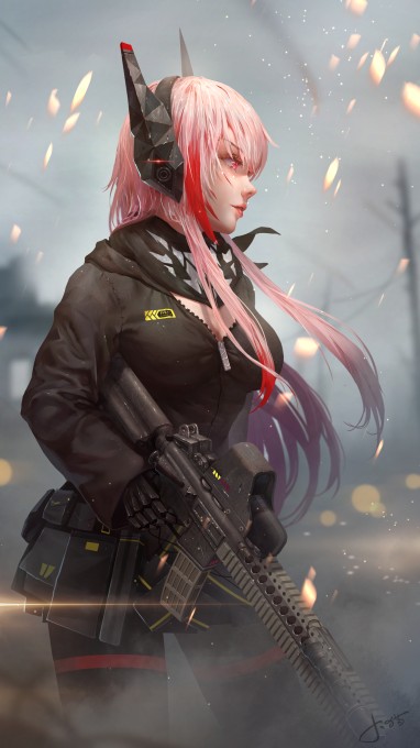 《少女前线》M4 SOPMOD II高清手机壁纸
