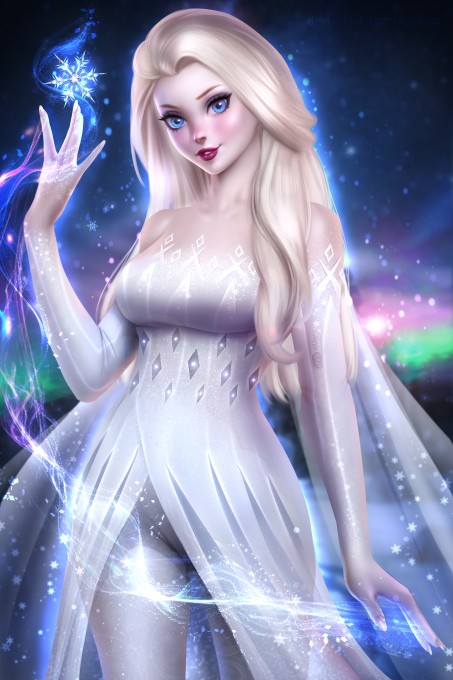 《冰雪奇缘》艾莎5k手机壁纸