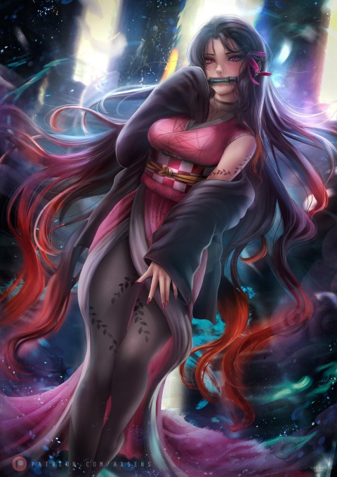 《鬼灭之刃》灶门祢豆子4k手机壁纸