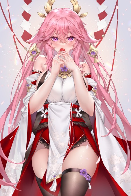 《原神》八重神子6k手机壁纸