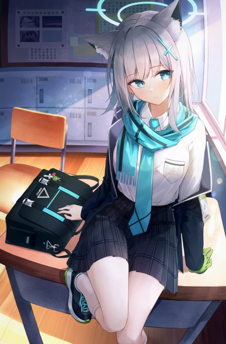 《碧蓝档案》砂狼白子4k手机壁纸
