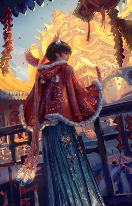 鬼刀春节小绿4k手机壁纸