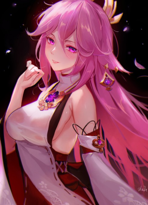 《原神》八重神子2k手机壁纸(2739x3791)