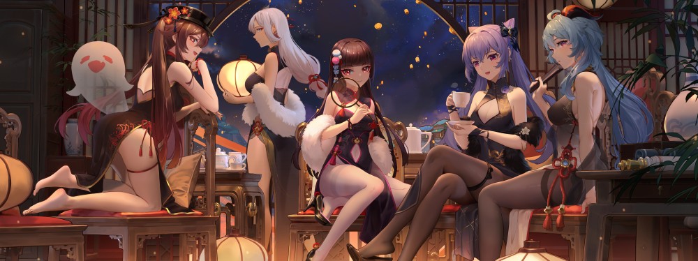原神五女古风5k电脑桌面壁纸
