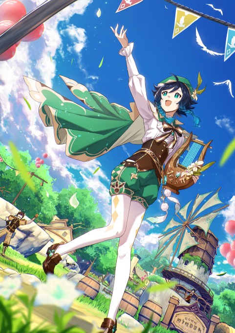 《原神》温迪2k手机壁纸