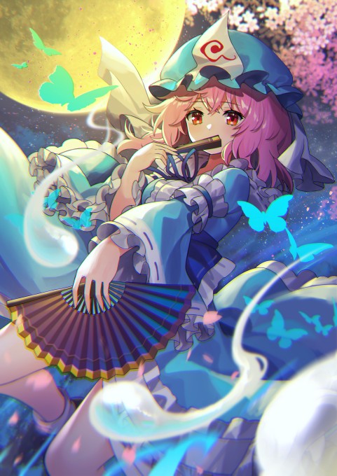《东方Project》西行寺幽幽子4k手机壁纸