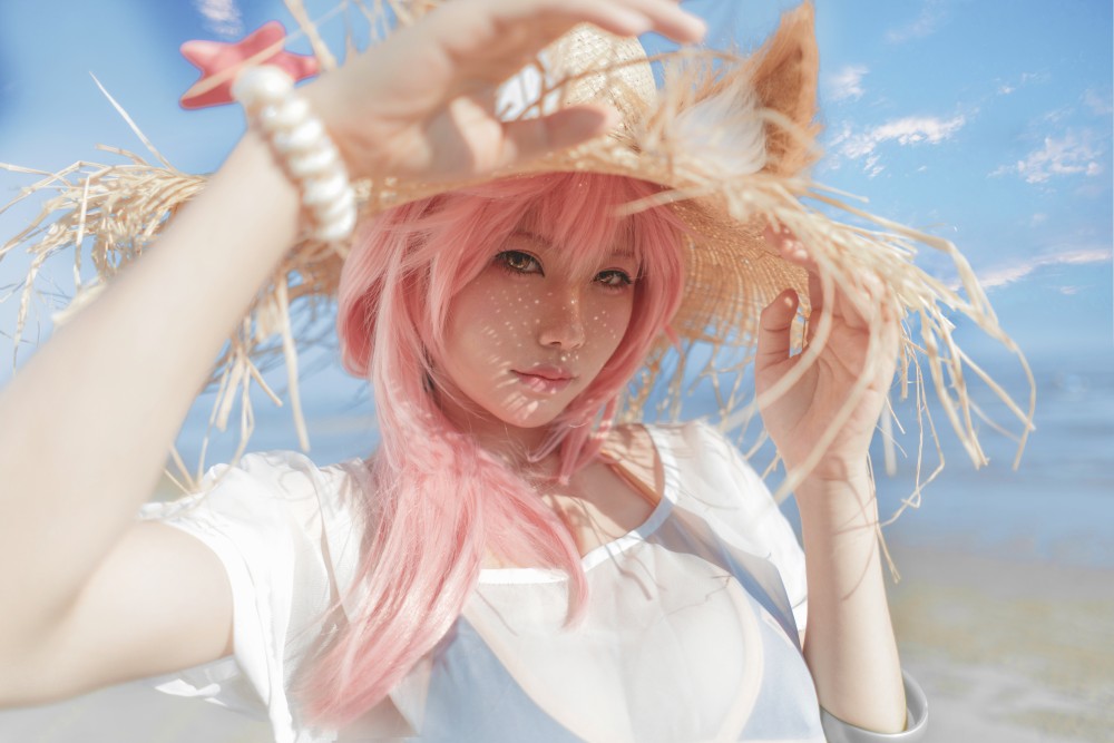 uki雨季玉藻前海边泳装