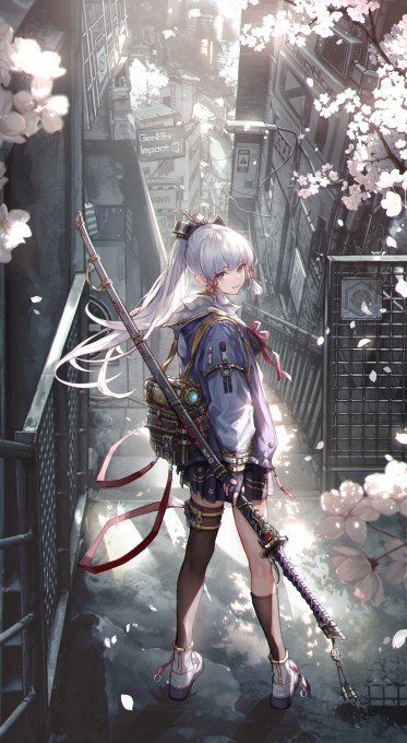 《原神》神里绫华2k手机壁纸