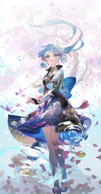 《原神》神里绫华5k手机壁纸(2853x5500)