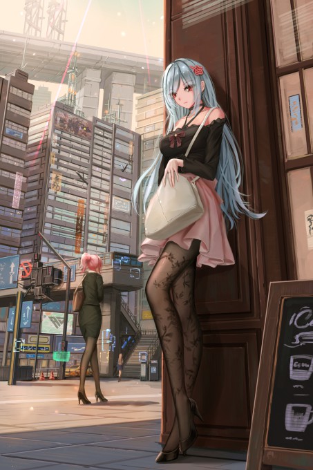 长腿美女高清手机壁纸(1333x2000)