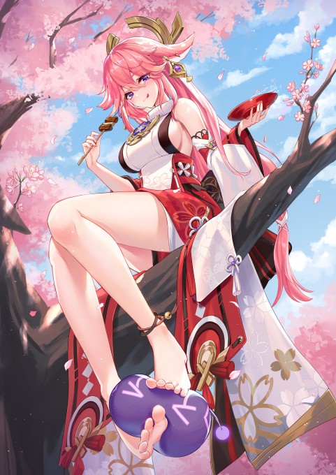 《原神》八重神子2k手机壁纸(1810x2560)