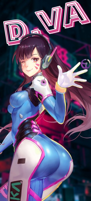 《守望先锋》D.Va4K游戏竖屏壁纸