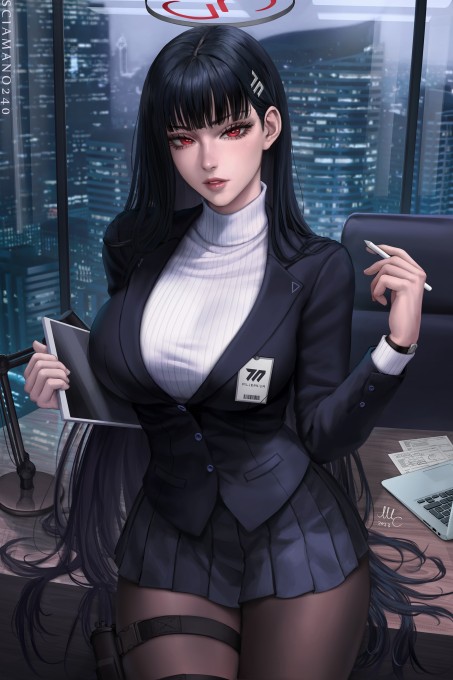 《碧蓝档案》调月里约2k手机壁纸