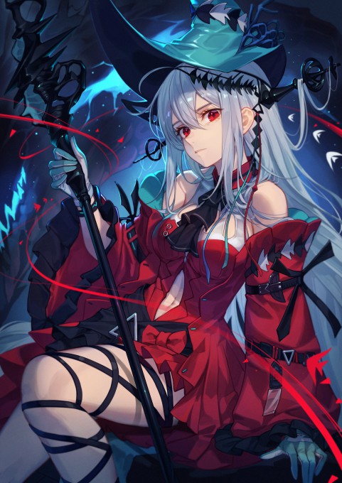 《明日方舟》斯卡蒂2k手机壁纸
