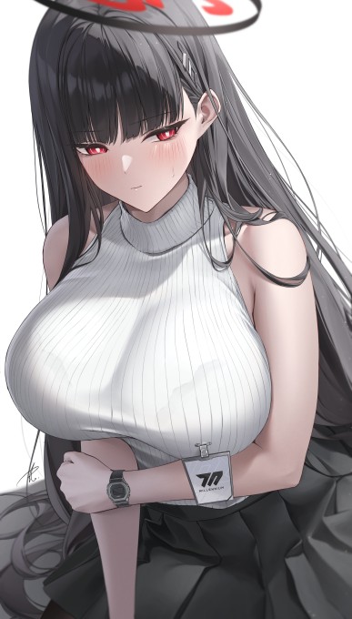 《碧蓝档案》调月里约4k手机壁纸(2328x4093)