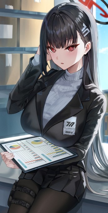 《碧蓝档案》调月里约5k手机壁纸(3064x6000)