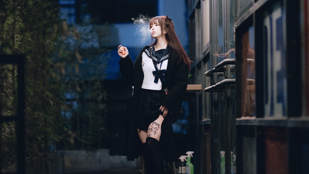 Tina很妖孽呀不良JK(3414x1920)