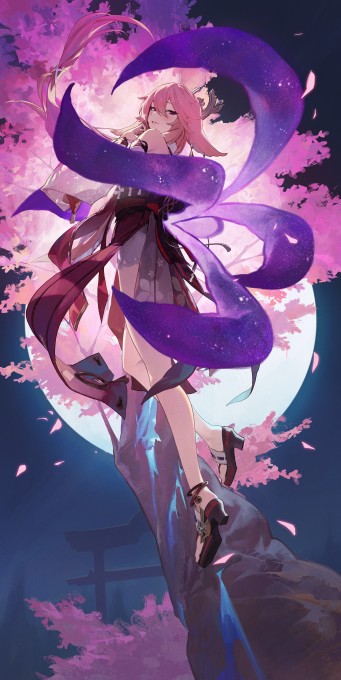 《原神》八重神子5k手机壁纸(2976x5933)