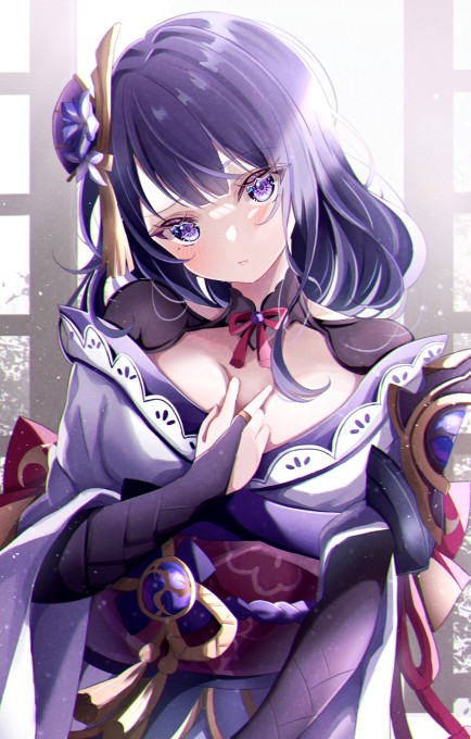 《原神》雷电将军2k手机壁纸(1869x2928)