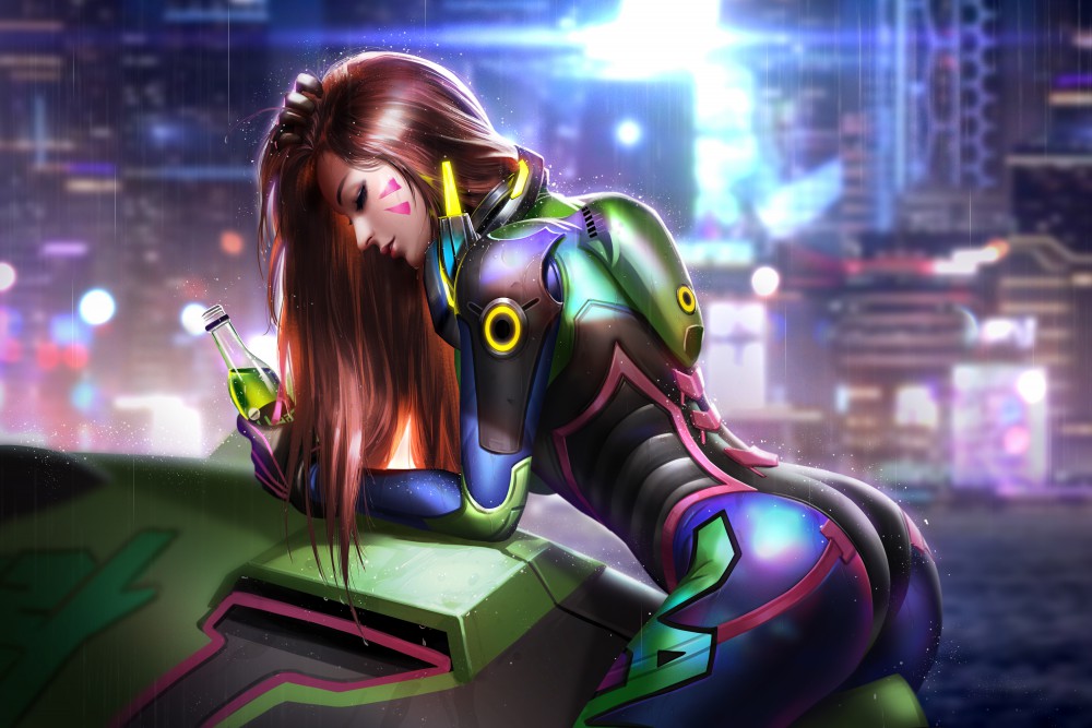 《守望先锋》D.Va4K游戏高清壁纸