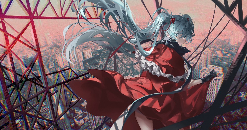 初音未来回头6k电脑桌面壁纸
