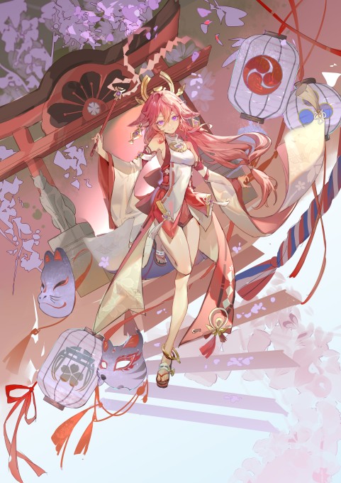 《原神》八重神子2k手机壁纸