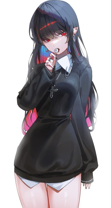 舔棒棒糖女孩5k手机壁纸