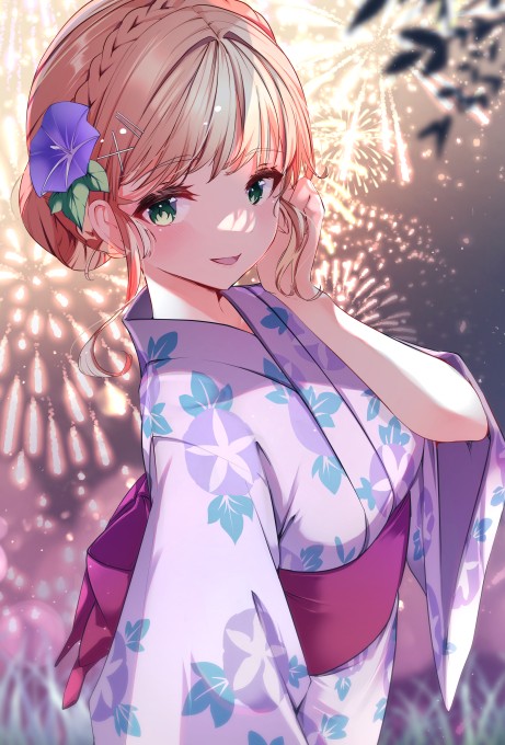和服女孩迷人微笑4k手机壁纸