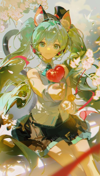 初音未来请你吃棒棒糖2k手机壁纸