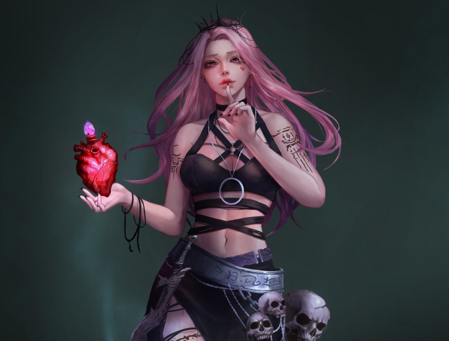 粉色头发美女高清壁纸